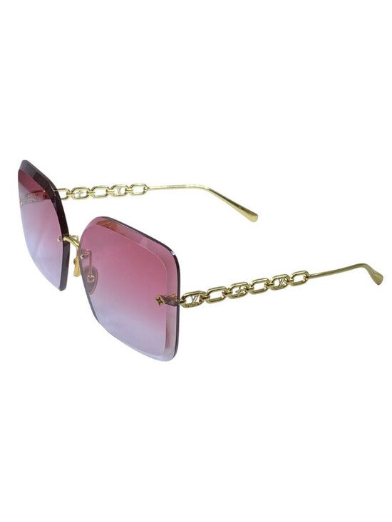 Louis Vuitton LV Jewel Square Sunglasses Monogram Flower Motif Pink Gold Eyewear main image 5